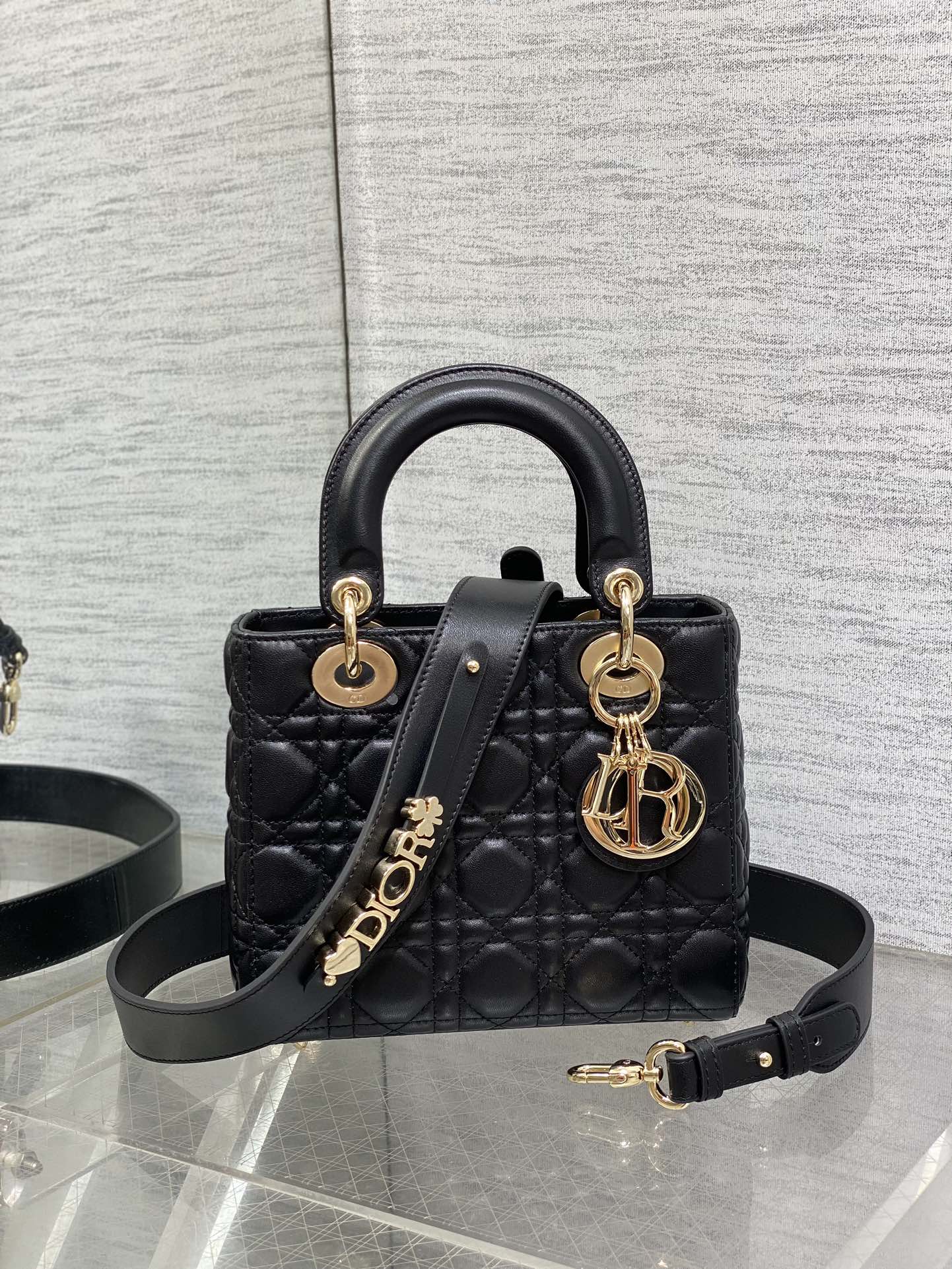 Small Lady Dior My ABCDior Bag Black Cannage Lambskin